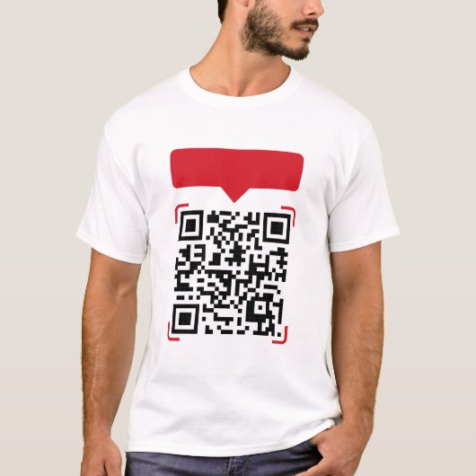 QRコードのついた下手なジョークTシャツ Tシャツ (正面)