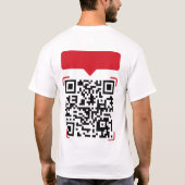 QRコードのついた下手なジョークTシャツ Tシャツ (裏面)
