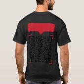 QRコードのついた下手なジョークTシャツ Tシャツ (裏面)