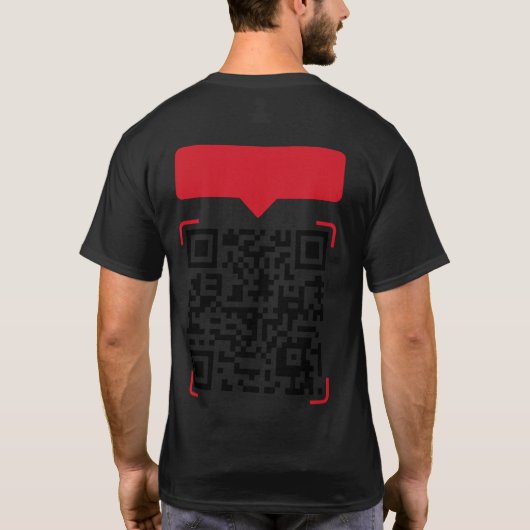 QRコードのついた下手なジョークTシャツ Tシャツ (裏面)