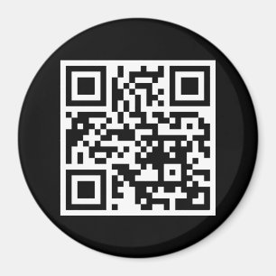 QRコードのみの丸磁石 マグネット