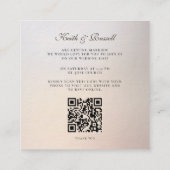 QRコードのウェブサイトの日付をシック結婚に保存 エンクロージャーカード (裏面)