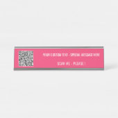 QRコードのカスタム文字とカラーデスク名プレート デスクネームプレート (正面)