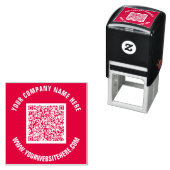 QRコードのカスタム文字と色のスタンプモダン セルフインキングスタンプ (インサイチュ)