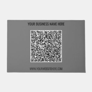 QRコードのカスタム文字と色会社の書式 ドアマット