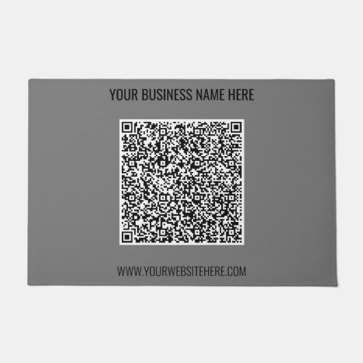 QRコードのカスタム文字と色会社の書式 ドアマット (正面)