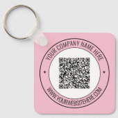 QRコードのキーチェーンとカスタム文字と色 キーホルダー (正面)