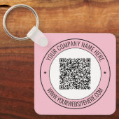 QRコードのキーチェーンとカスタム文字と色 キーホルダー (正面)