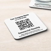 QRコードのクリーニングデザイン コースター (左側)