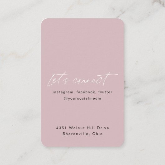 QRコードのシックなモダントレンディーのヘアスタイリング(縦) 名刺 (裏面)