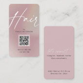 QRコードのシッモダンクなトレンディーの整髪(縦) B 名刺 (正面/裏面)