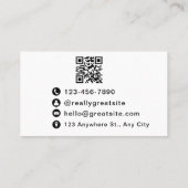 QRコードのシンプル 名刺 (裏面)