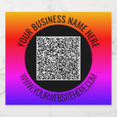 QRコードのスキャンおよびカスタム文字ボトルラベル ビールラベル (シングルラベル)