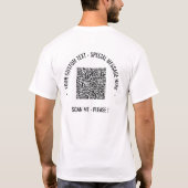 QRコードのスキャンとカスタム文字Tシャおもしろいツ Tシャツ (裏面)