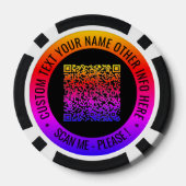 QRコードのスキャンと文字カスタムトランプのポーカーチップ ポーカーチップ (裏面)