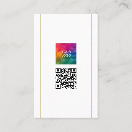 QRコードのスキャン会社のロゴのアップロード 名刺 (裏面)