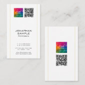 QRコードのスキャン会社のロゴのアップロード 名刺 (正面/裏面)