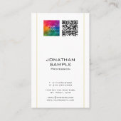 QRコードのスキャン会社のロゴのアップロード 名刺 (正面)