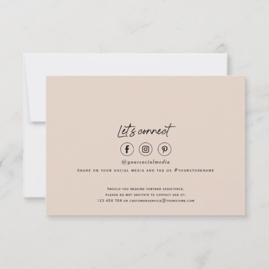 QRコードのソーシャルメディアロゴモダンスモールビジネス サンキューカード (裏面)