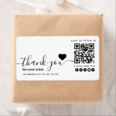 QRコードのソーシャルメディ感謝していアのビジネス ラベル (インサイチュ)