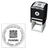 QRコードのハッシュタグアドレス自己インク付きゴムスタンプ セルフインキングスタンプ (インサイチュ)