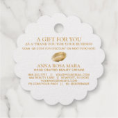 *~* QRコードのバーコード – Business Thank You金ゴールドラベル フェイバータグ (裏面)