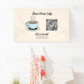 QRコードのビジネスバナーを接続 横断幕 (インサイチュ)