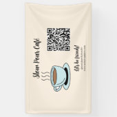 QRコードのビジネスバナーを接続 横断幕 (縦)