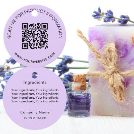QRコードのビジネスラベルを表示する製品原料 フェイバータグ