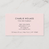 QRコードのビジネスロゴ |ピンクモダン赤面 名刺 (裏面)