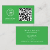 QRコードのビジネスロゴ | プロフェッショナルモダンと 名刺 (正面/裏面)