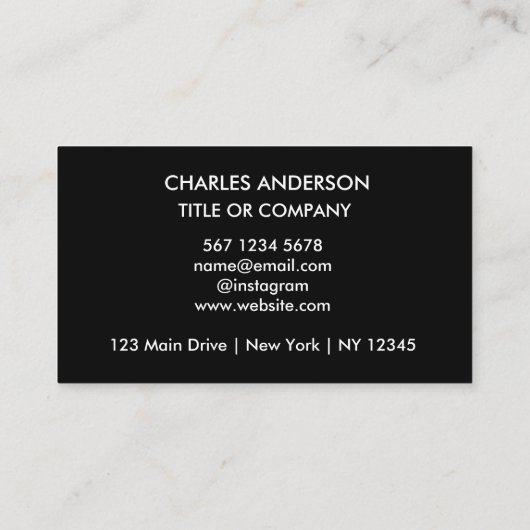 QRコードのビジネスロゴ |プロフェッショナル白黒 名刺 (裏面)