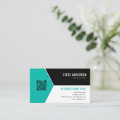 QRコードのビジネスロゴ 名刺 (スタンド正面)