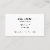 QRコードのビジネスロゴ |白いモダンプロフェッショナル 名刺 (裏面)