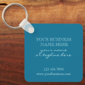 QRコードのプロモーションビジネスターコイズの追加 キーホルダー (正面)