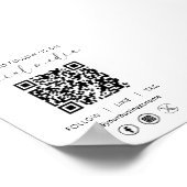 QRコードのホワイトスキャンを後を追ソーシャルネットワーク上で使用 ポスター (角)