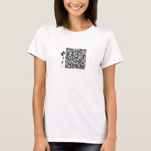 QRコードのミステリーメッセージ(1日素晴らし持ち) Tシャツ