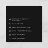 QRコードのミニマルモダンリスト スクエア名刺 (裏面)