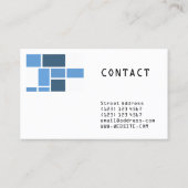 QRコードのモダンで幾何学的なテンプレート 名刺 (裏面)