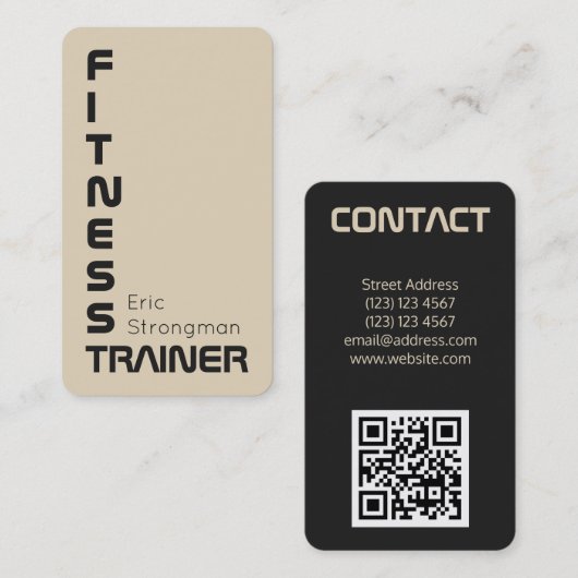 QRコードのモダンな勾配のデュオの調子 名刺 (正面/裏面)