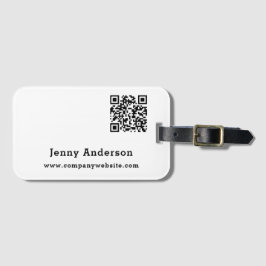 QRコードの会社名とロゴおよびバッグラベル ラゲッジタグ