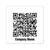 QRコードの会社名テンプレート セルフインキングスタンプ (デザイン)