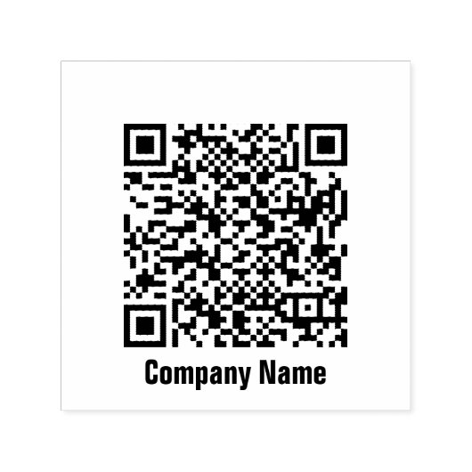 QRコードの会社名テンプレート セルフインキングスタンプ (デザイン)