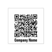 QRコードの会社名テンプレート ラバースタンプ (インプリント)