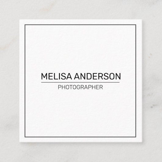 QRコードの作成パーソナライズされた スクエア名刺 (正面)