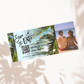 QRコードの写真を保存する 日付 航空券 招待状