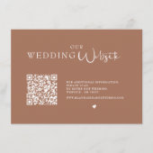 QRコードの写真 農村風の結婚式の詳細の同封物 エンクロージャーカード (正面)