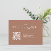 QRコードの写真 農村風の結婚式の詳細の同封物 エンクロージャーカード (スタンド正面)