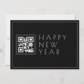 QRコードの即時作成 |スタイリッシュ新年 カード (正面)