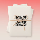 QRコードの即時作成 | 編集可能オフ白 ラッピングペーパーシート